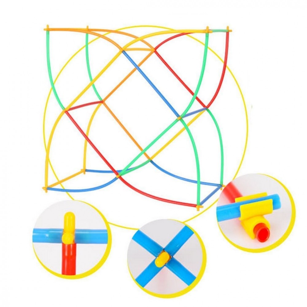 Juego de pajitas para construcciones 3D con...