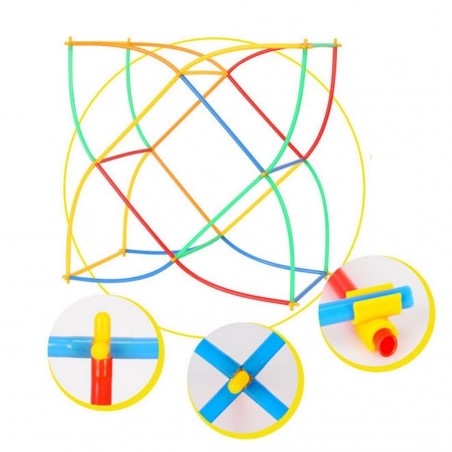 Juego de pajitas para construcciones 3D con accesorios 600 piezas