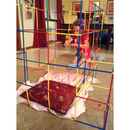 Juego de pajitas para construcciones 3D con accesorios 600 piezas