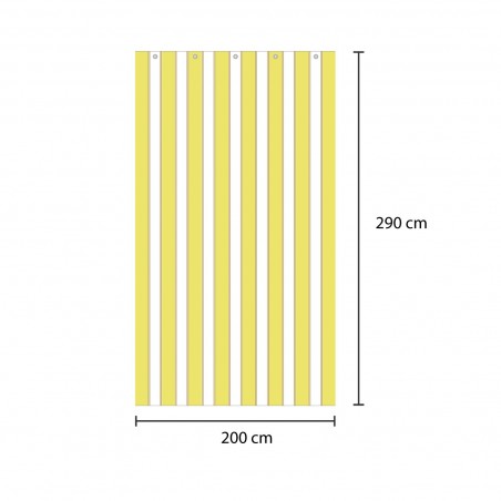 168141 Toldo para sol anillos reforzados resistente a la intemperie 200x290cm