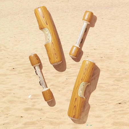 Juego para piscina 4 piezas inflables 2 canoas 2 bumpers 140x35 cm