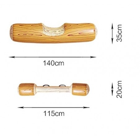 Juego para piscina 4 piezas inflables 2 canoas 2 bumpers 140x35 cm