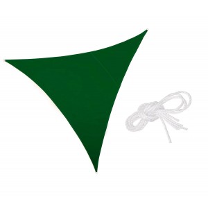 482391 Toldo triangular para exterior VERDE 5x5x5 mt con...