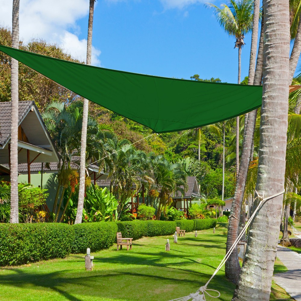 482391 Toldo triangular para exterior VERDE...