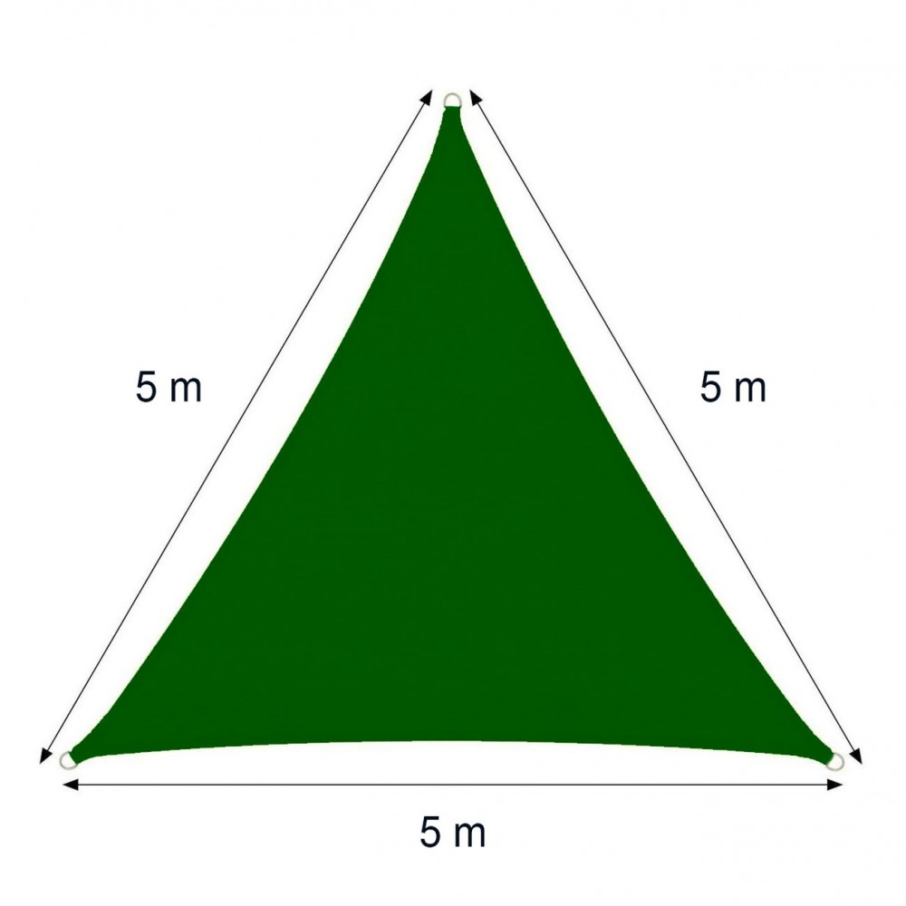 482391 Toldo triangular para exterior VERDE...