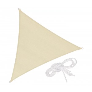 482384 Toldo triangular para exterior BEIGE 5x5x5 mt con...