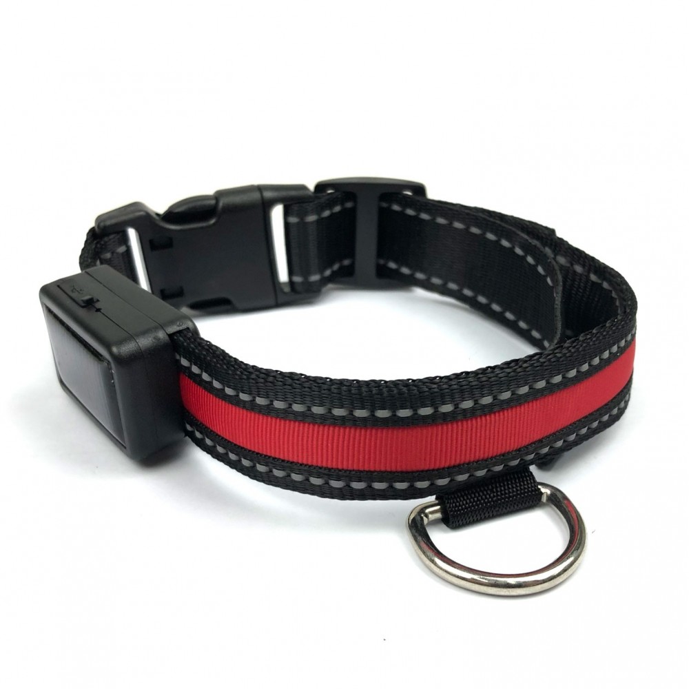 FUBUCA Collar luz LED ajustable para perros con...