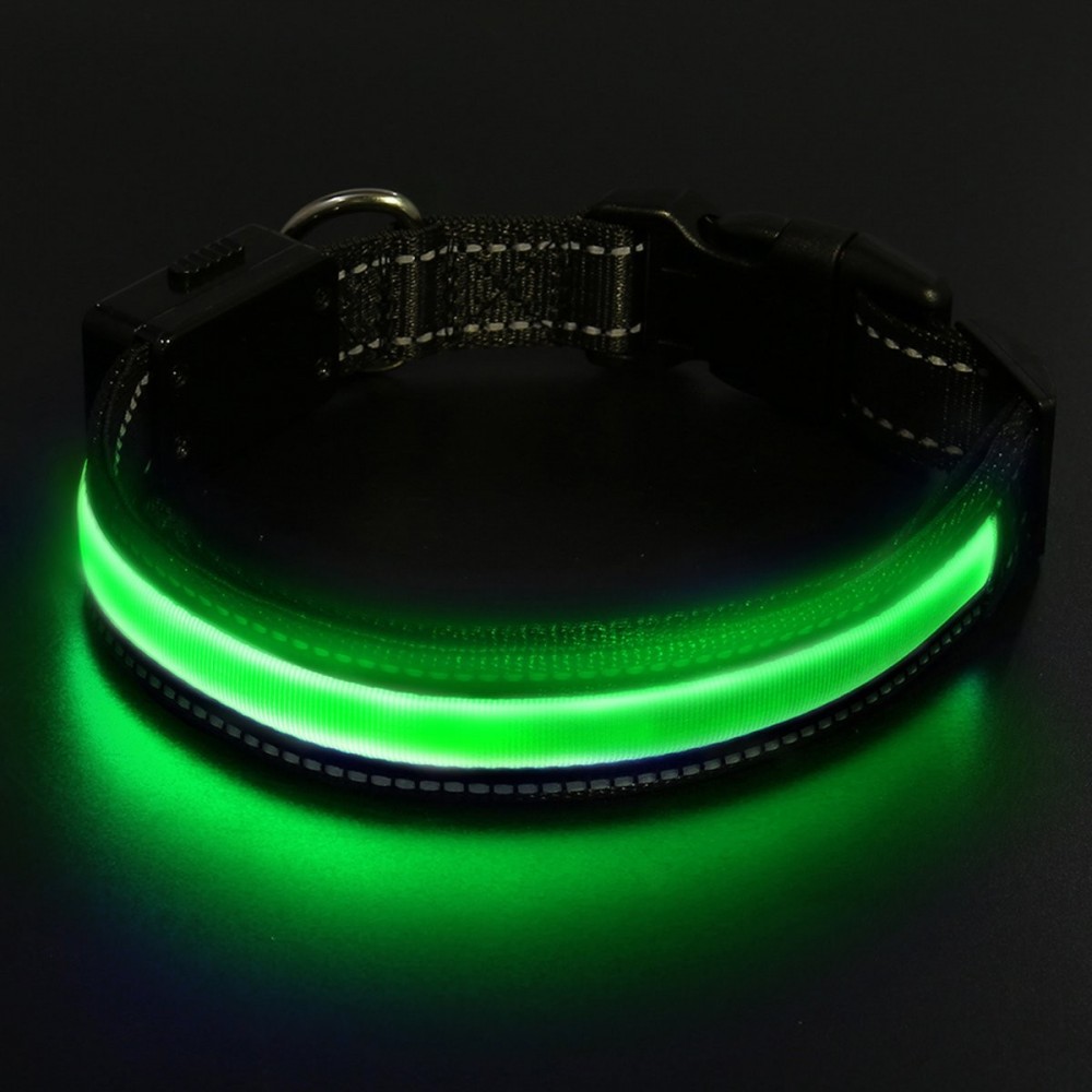 FUBUCA Collar luz LED ajustable para perros con...