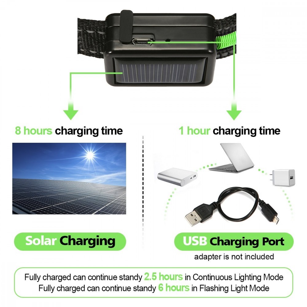 FUBUCA Collar luz LED ajustable para perros con...