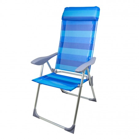 Tumbona plegable de color ONSHORE con respaldo reclinable de aluminio