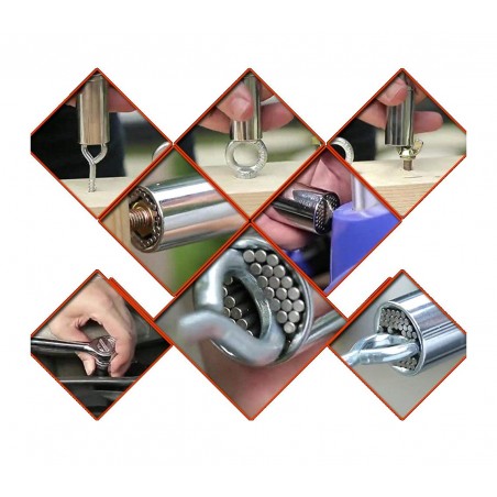 180623  Llave universal 3 piezas multifunción y trinquete GATOR GRIP 7-19 mm