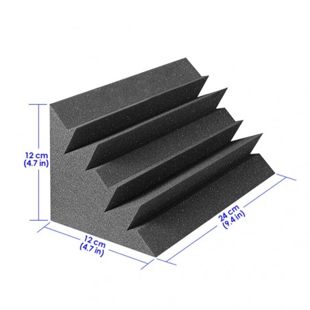 FUBUCA Kit 12 paneles esquineros absorbentes acústicos 12x12x24cm Bass Trap