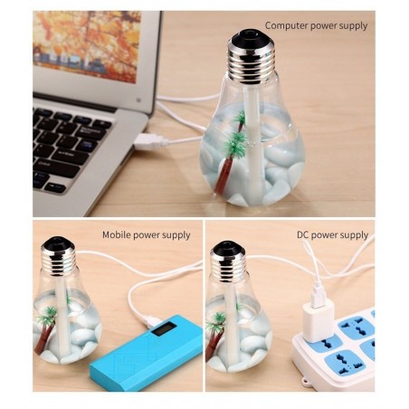 771726 Difusor BULB de aromas cromoterapia en forma de bombilla USB