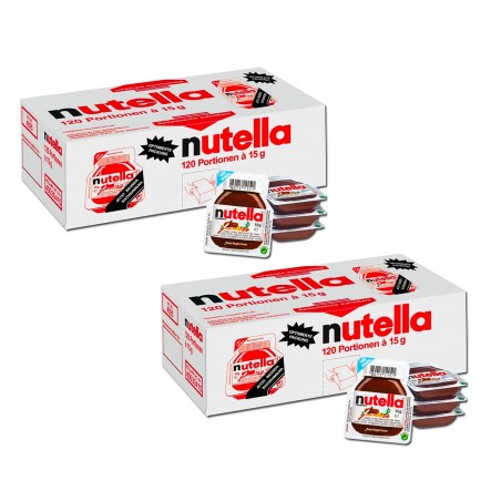 Ferrero Nutella paquete de ahorro 240 paquetes de 15g de crema untable