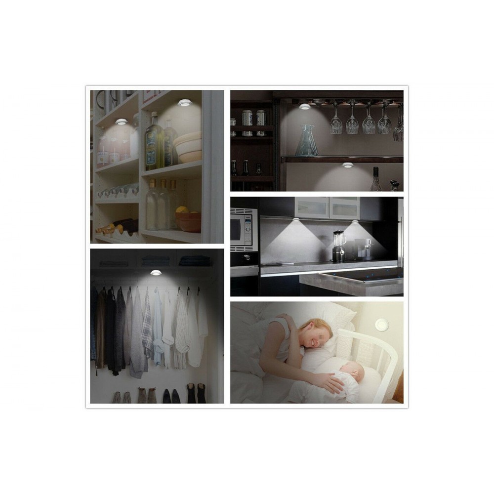 Set 3 Focos para armarios de Luz LED con...