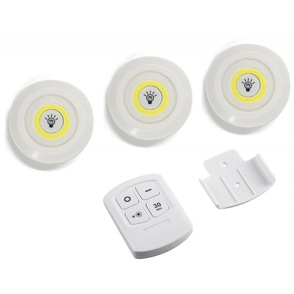 Set 3 Focos para armarios de Luz LED con...