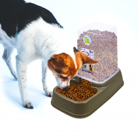 100930 Dispensador automático para mascotas 2en1 Eat and Drink agua y comida 8L
