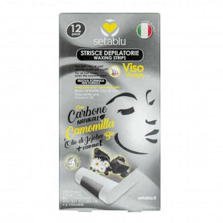 574464 12 bandas depilatorias SETABLU de carbón negro depurativo body y bikini