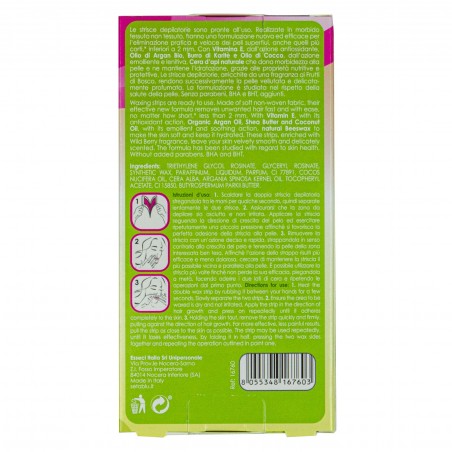 167603 12 tiras SETABLU depilación facial aceite argán y cera de abeja VITAM. E