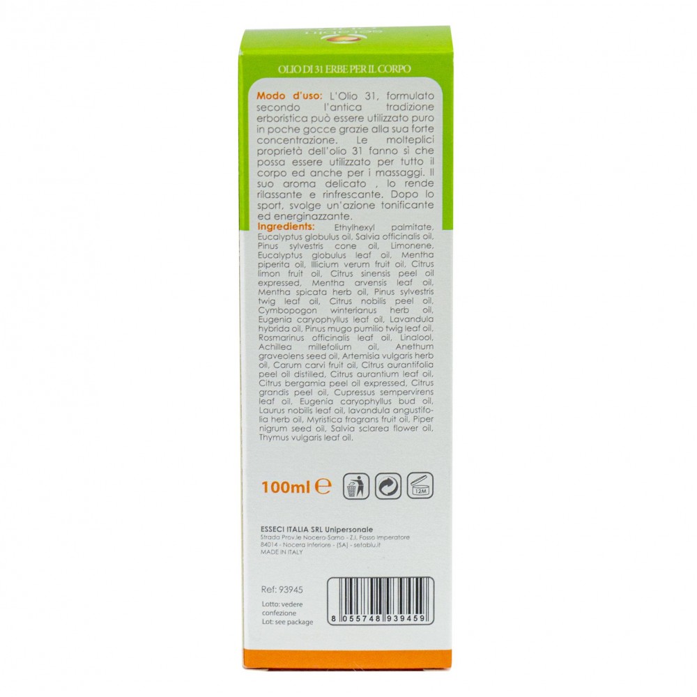 939469 Aceite de 31 HIERBAS Energizantes bio...