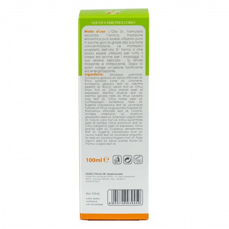 939469 Aceite de 31 HIERBAS Energizantes bio con extractos naturales