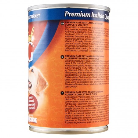 Paté SPECIAL DOG cordero y pavo para perros 400g con vitaminas