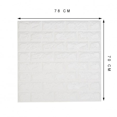 965423 Papel ladrillos flores rojas 3D PE amortigua sonido y resiste los golpes