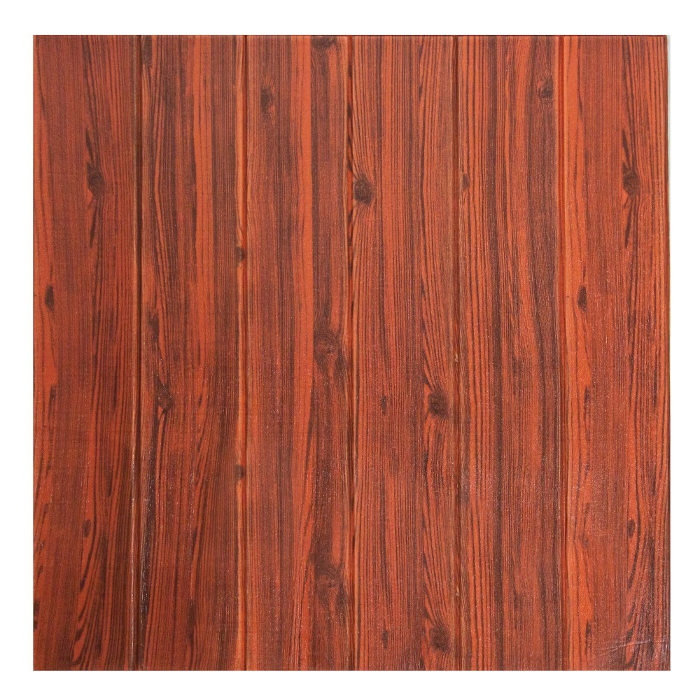 965488 Papel efecto 3D PE Madera Caova resiste los golpes y sonidos 70x70cm