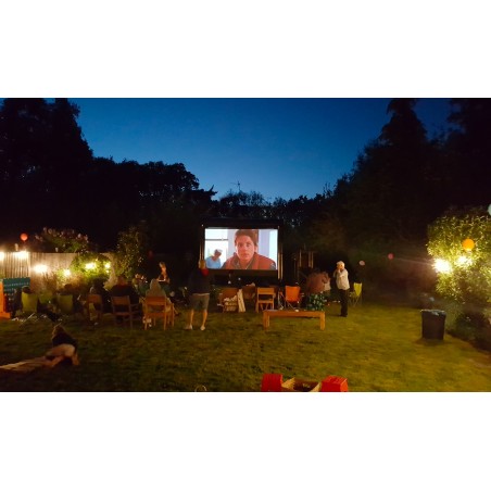 Pantalla inflable proyectable de interior o exterior FUBUCA 320x250cm 350w motor