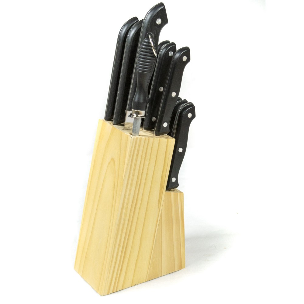 593733 Base de madera para cuchillos en acero...