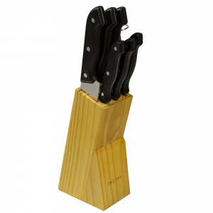 593732 Pack cuchillos en acero inoxidable con base de...
