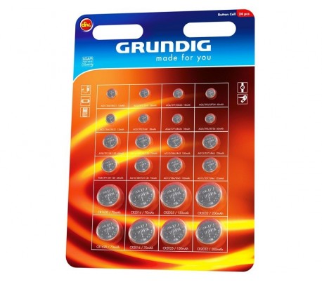 Paquete de 24 pilas de botón - diferentes...