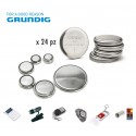 Paquete de 24 pilas de botón - diferentes tamaños - Grundig