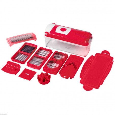 SUPER SLICE Cortaverduras y frutas manual con 13 accesorios