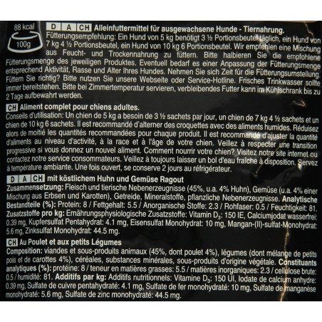 24 pcs Delicias del día Alimento CESAR para perros salsa pollo y vegetales 100gr