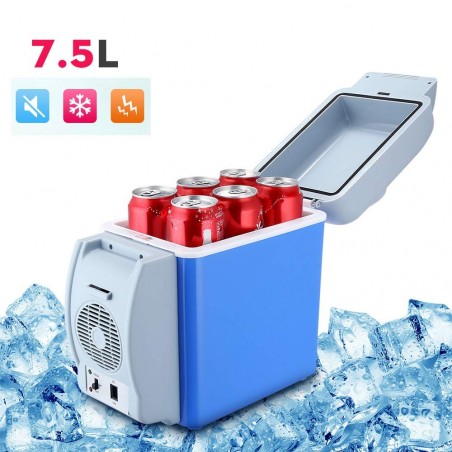 079054 Nevera portátil para coche y camping 2 en 1 caliente y frío 7.5 LT 12V