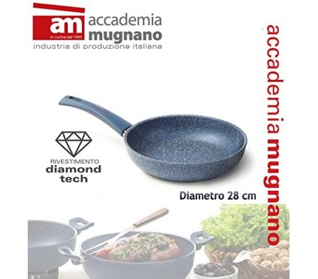 Sartén 28 cm efecto piedra Antiadherente revestimiento Diamond Tech GRANITO BLU