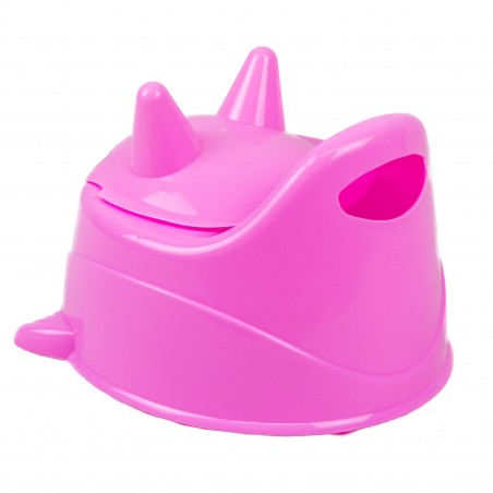 Orinal Happy Animals para niños ROSA 30x25cm en plástico de color max 20Kg