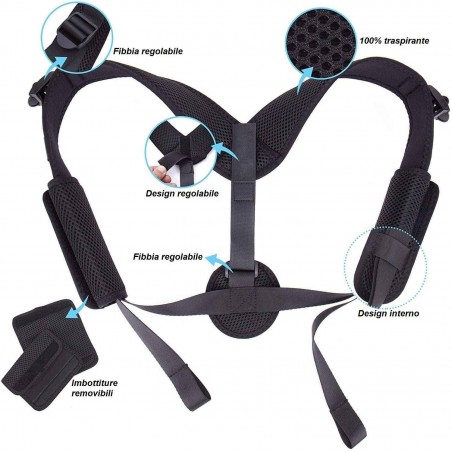 731455 Banda postural correctora para hombros y espalda contra ciática y dolor