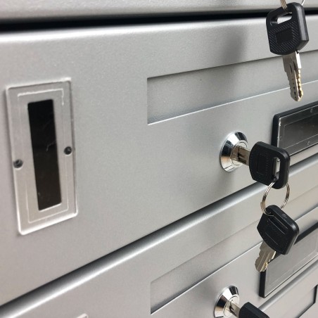 Buzón para comunidad de vecinos 8 plz Iron Silver Art 783.D 42x18x62 Cm