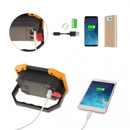 881578 Lámpara triangular triple función W840 doble LED powerbank de emergencia