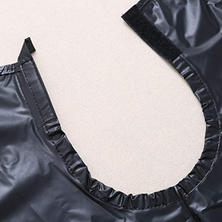 159001 Capa negra de PVC profesional peluquería 91x28cm