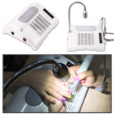 871029 Salon Expert 3 en 1 Kit completo de nail art fresadora luz y aspiradora