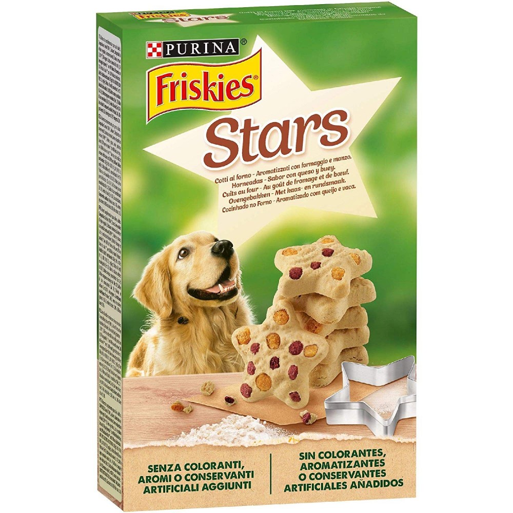 Purina Friskies Galletas estrella para perros con sabor a queso y carne 320g