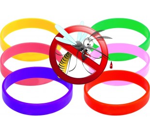 Pulsera anti-mosquitos - hecha de silicona perfumada - dos medidas  adultos y niños - eficaz contra mosquitos y mosquitos tigre  2