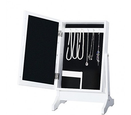 Organizador de joyas con espejo joyero en forma de armario (37 x 19 cm) - JEWELLERY CABINET