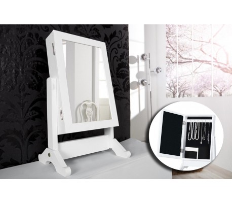 Organizador de joyas con espejo joyero en forma de armario (37 x 19 cm) - JEWELLERY CABINET