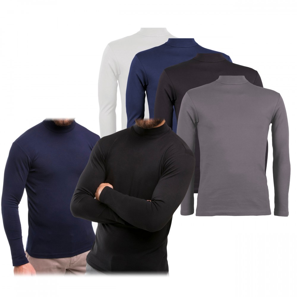VKA28 Jersey de hombre mod. Raphael camiseta con medio VKA28 Jersey de hombre mod. Raphael camiseta con cuello alto