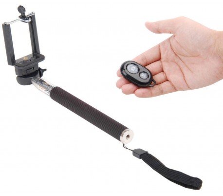 Kit selfie grupal incluye palo asta extensible y control remoto bluethooth 