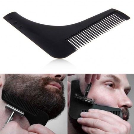 176565 Guía de corte con peine para barba de hombre y líneas perfectas